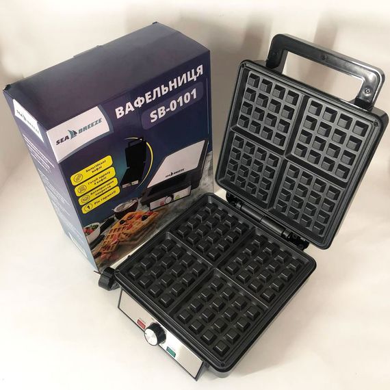 Електровафельниця для бельгійських вафель SeaBreeze SB-0101 1200 Вт, Якісна вафельниця для вафель | Зображення 6