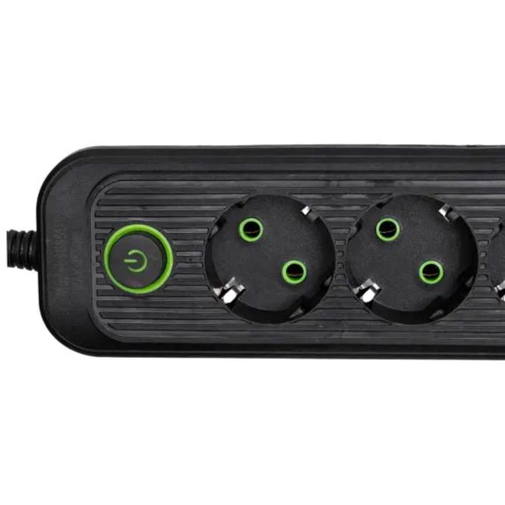 Мережевий фільтр-подовжувач 5 розеток 3xUSB-A 1xUSB-C 5м чорний HP-5-40 | Зображення 2