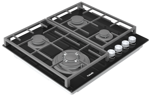 Варильна поверхня газова Fabiano FHG 8244 VGHT Black Glass 8111.406.1470 | Зображення 2
