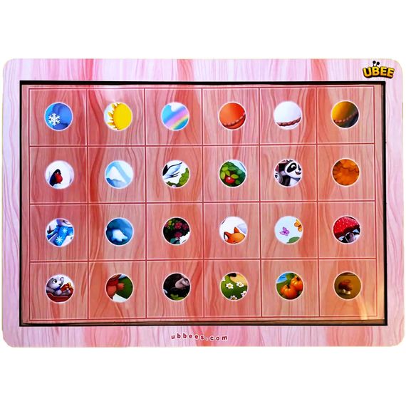 Настільний розвиваючий Пазл-вкладиш "Пори року" (ПСД241) PSD241 підказка-фон | Зображення 1