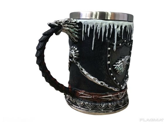 Кружка Чашка Бокал Игра Престолов Зима Близко Winter is Coming Stark Game Of Thrones 3D...