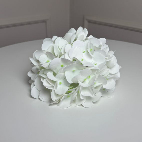 Гортензія штучна латексна h=70см. d=17 cm 1шт. Колір: білий