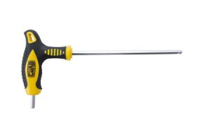 Ключ шестигранный Т-образный 5 мм 75*150мм с шаровым наконечником и обрезиненной рукояткой СИЛА