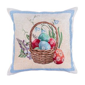 Наволочка гобеленова одностороння EASTER BEE CO2-NV Limaso, 45x45, Квадратна, Великодній, Без люрексу, 75% поліестер, 22% бавовна, 3% акрил, Односторонній, Гобелен