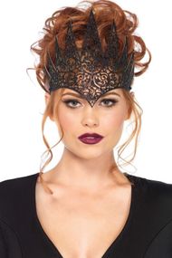 Широкая корона Leg Avenue Die Cut Royal Crown Черная One Size