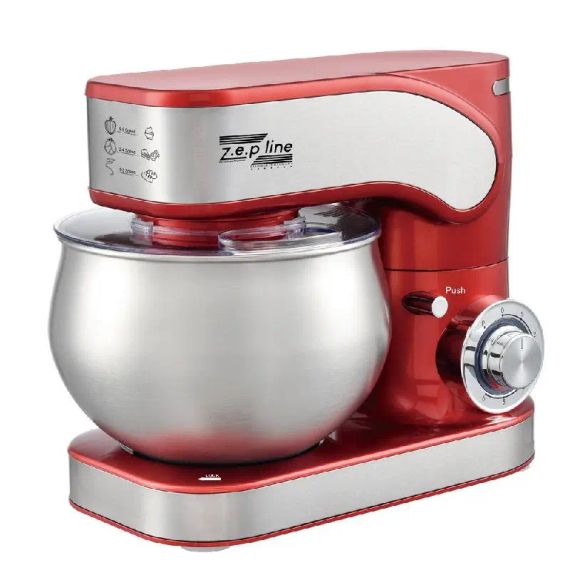 Кухонний тістоміс міксер 4в1 3500 Вт на 6 літрів Zepline з нержавіючої сталі ZP-136 | Зображення 2