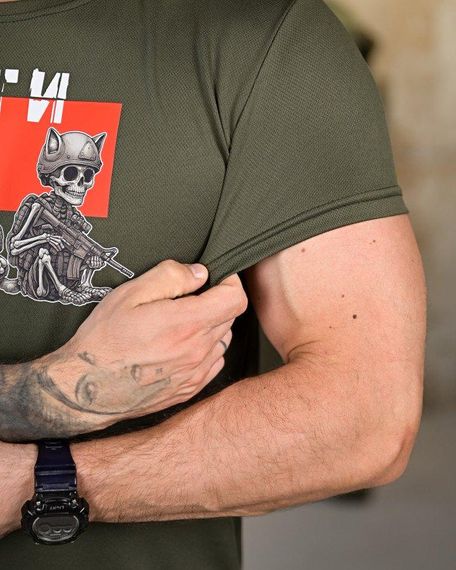 Тактична потоотводна футболка КАТІ олива ПП4669 | Зображення 3