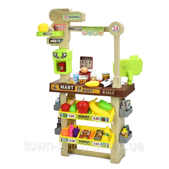 Игровой набор Магазин 922-204 касса, сканер, звук, свет, продукты, 61 предмет | Зображення 1