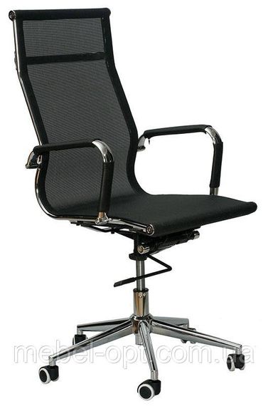 Офісне крісло Solano mеsh black репліка крісла Eames Style HB Ribbed Office Chair EA 119 | Зображення 5