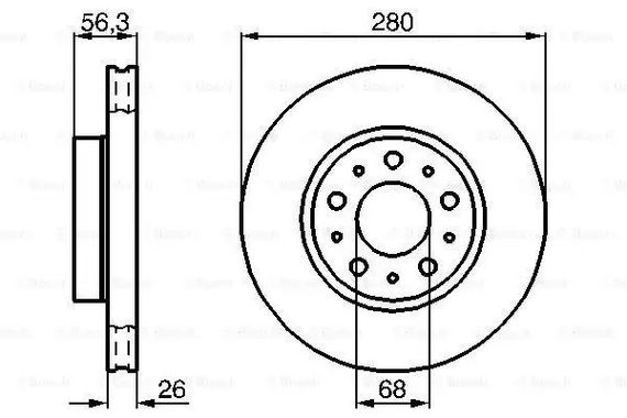 Диск гальмівний VOLVO 940, BOSCH (0986478298) | Зображення 4