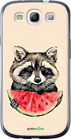 Чохол на Samsung Galaxy S3 i9300 Єнотик з кавуном "4605u-11-2448"