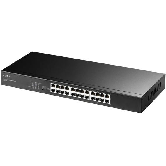Комутатор Cudy GS1024L, 24 портовий Gigabit Metal Switch, 19" RM | Зображення 1