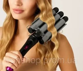 Плойка для завивки волос Domotec MS-481B с тройным нагревом 9769