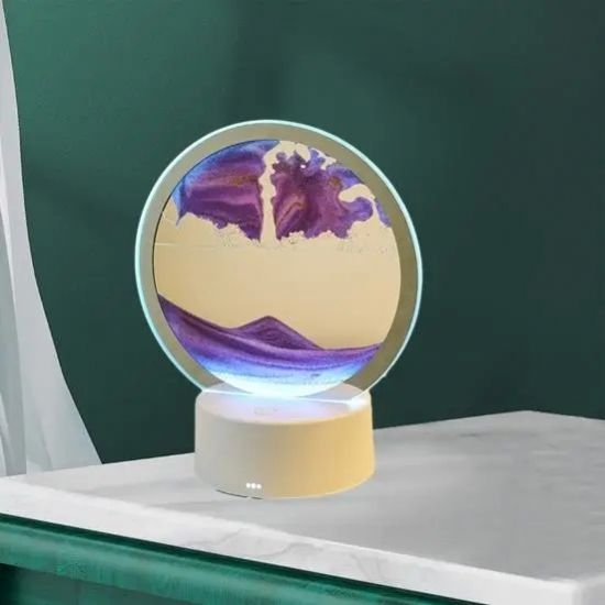 Нічник 3D з Led підсвічуванням 7 режимів фіолетовий пісок | Зображення 2