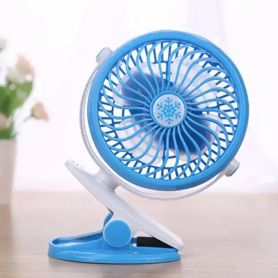 Мінівентилятор USB з прищіпкою та функцією розпилювання води Mini fan AND, акумуляторний + USB | Зображення 2