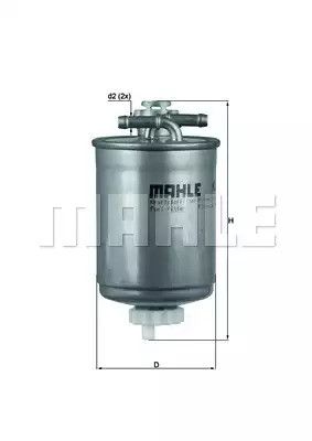Фільтр паливний Caddy 1.9 TDI/SDI 96-04, MAHLE/KNECHT (KL103) | Зображення 2