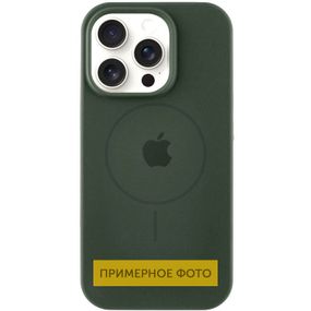 Чохол Silicone Case Full Protective (AA) with MagSafe для Apple iPhone 16 Plus (6.7") Зелений / Cyprus Green