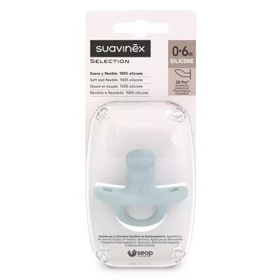 Пустышка Suavinex Colour Essence силиконовая, анатомическая, 0-6 мес. голубая (308085) | Зображення 2