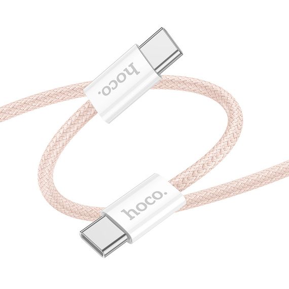 Дата кабель Hoco X104 Source 60W Type-C to Type-C (2m) Pink | Зображення 1