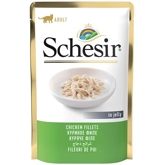 Корм Schesir Chicken Fillets вологий з куркою у желе 85 гр