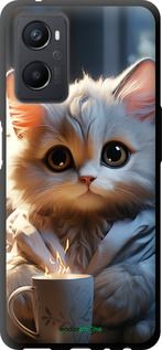 Чохол на Oppo A96 Білий кіт "5646b-2598-2448"