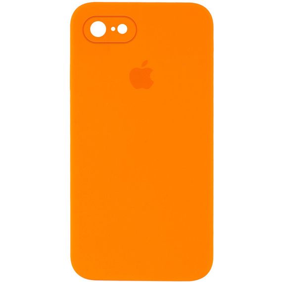 Чехол Silicone Case Square Full Camera Protective (AA) для Apple iPhone 6/6s (4.7") Жовтогарячий/ Bright Orange