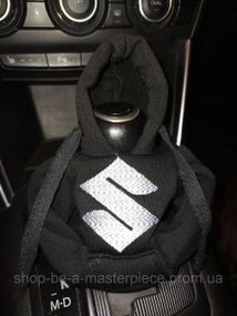 Чохол кофта Худі аксесуар на КПП  Car Hoodie Suzuki Сузукі чорний подарунок автомобілісту 10070