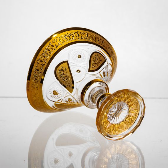 Цукерниця скляна Bogema Gold 15 см Yiwu HP-34-134 | Зображення 3