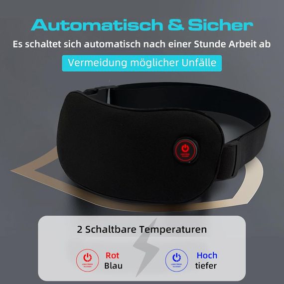 Тепловий пояс для спини, електричний нагрівальний 11 * 27 см з акумулятором 5000 мАг для менструальних болів | Зображення 3