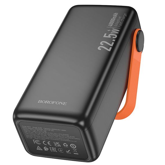 Портативний ЗП Power Bank Borofone BJ66 Magnifico 22.5W+PD20W 40000 mAh Black | Зображення 6
