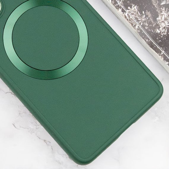 TPU чехол Bonbon Metal Style with MagSafe для Samsung Galaxy A25 5G Зеленый / Army Green | Зображення 3