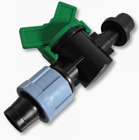 Старт-конектор Bradas з мінікраном для крапельної стрічки, в PE трубку з прокладкою 25 шт