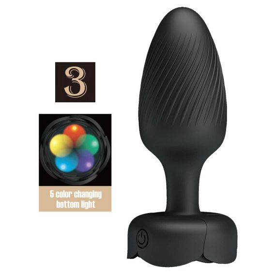 Анальна пробка - Pretty Love Osborn Black Sex Aura | Зображення 1