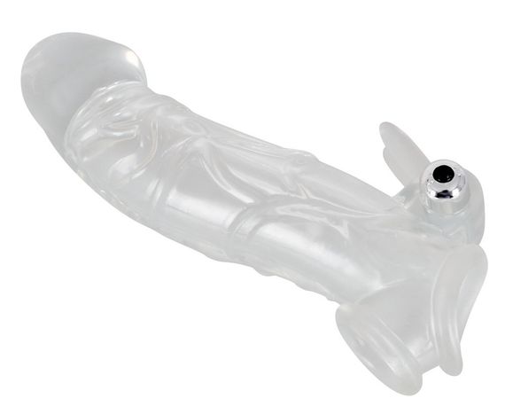 Насадка на член - Chrystal Skin Penis Sleeve Vibro Sex Aura | Зображення 5