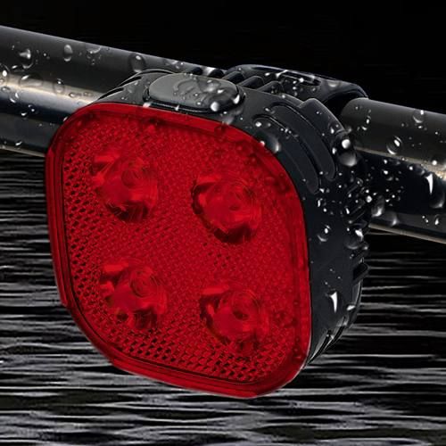Велоліхтар STOP (red) FY-328-4LED з акумулятором | Зображення 3