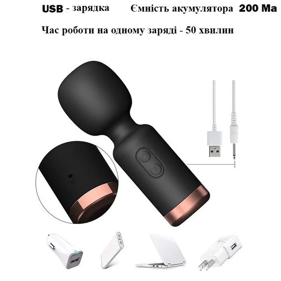 Компактний вібратор-мікрофон чорного кольору (USB) | Зображення 4