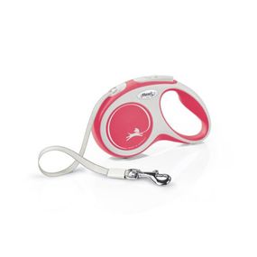 Рулетка Flexi New Comfort S, лента 5 м, красный
