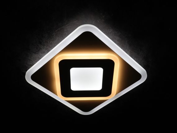 Сучасний квадратний світильник стельовий LED для кімнати кухні ванної 25127 Білий 4х30х30 см. | Зображення 1