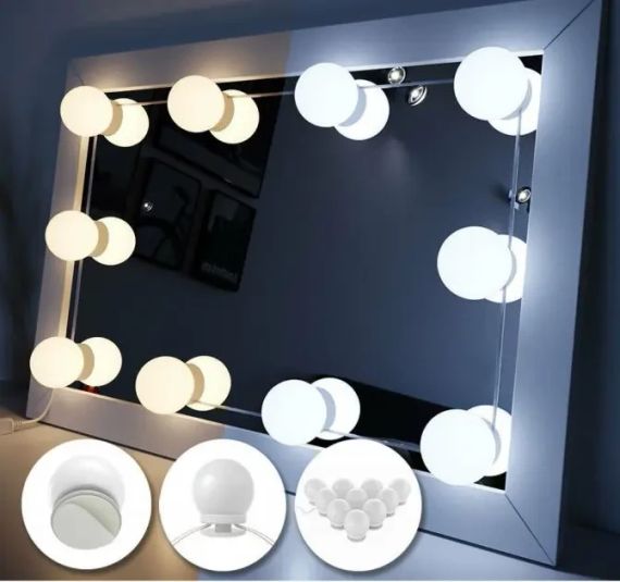 LED лампочки 10 шт для зеркала 3 режима Mirror lights-meet different питание USB | Зображення 2