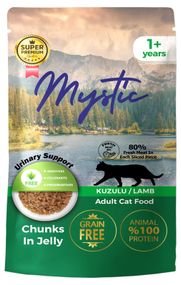 Вологий корм Mystic для котів шматочки в желе з ЯГНЯМ Пауч 85гр
