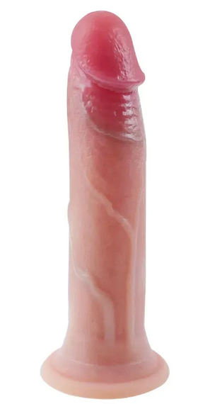 Фалоімітатор на присосці OYO - Dildo Double Layer Silicone YQW-006 (довжина 17 см, діаметр 3 см) Sex Aura