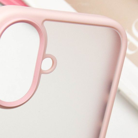 TPU+PC чохол Metal Buttons для Apple iPhone 16 (6.1") Рожевий | Зображення 5