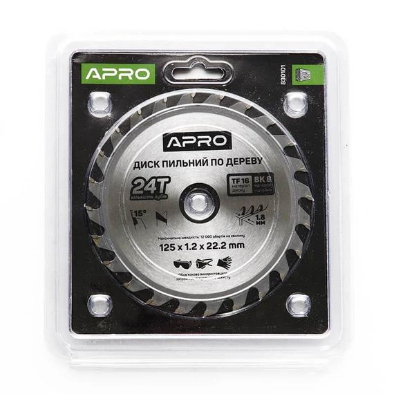 Диск пильный по дереву 125х22,2х24Т APRO | Зображення 4
