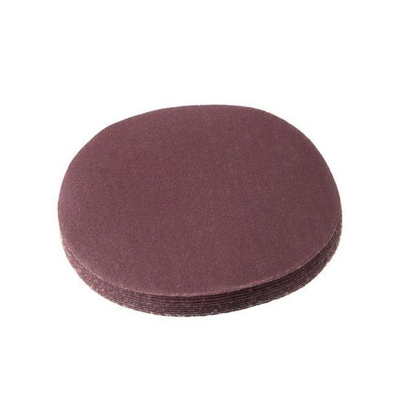 Круг наждаковий на липучці 125 мм, папір клас E, щільність 220 г/м², К180, 10 од. INTERTOOL BT-0564 | Зображення 1