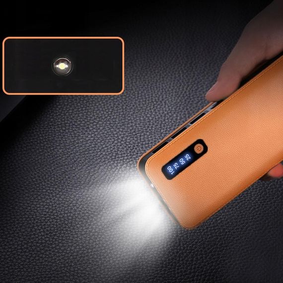 Повербанк на 6000mAh з ліхтариком, 3хUSB, Smart Tech X50, Помаранчевий / Портативний зовнішній акумулятор | Зображення 5