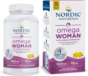 Омега-3 + вечерняя примула для женщин (лимон), Omega With Evening Primrose, Nordic Naturals, 830 мг, 120 капсул