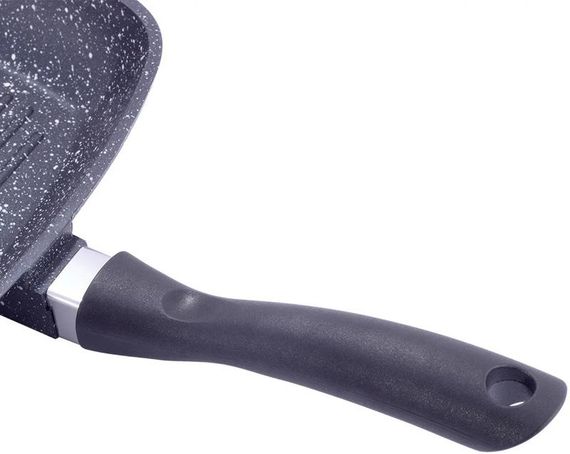 Сковорода-гриль Kamille Grill Pan 28х28см зі скляною кришкою | Зображення 4