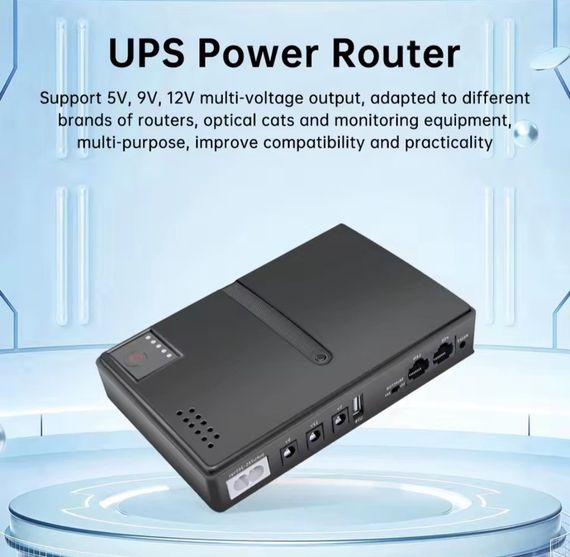 Джерело безперебійного живлення UPS DC1018L (чорний) Павербанк для Wi-Fi роутера, 14000 mAh | Зображення 6