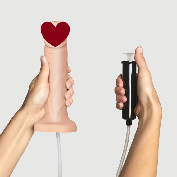 Фалоімітатор, що кінчає Strap-On-Me Squirting Cum Dildo Realistic Flash, діам. 3,9 см, силікон Sex Aura