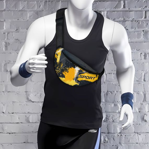 Сумка-бананка мужская/женская Sport 32×16 см с расширителем поясная сумка или сумка через плечо (02895) | Зображення 1